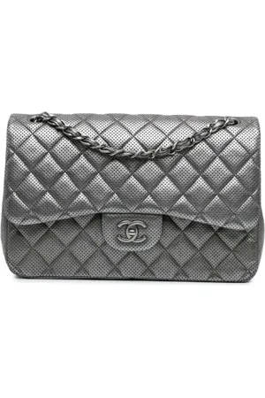 CHANEL 2014-2015 Jumbo Classic Perforated Lambskin Double Flap shoulder bag