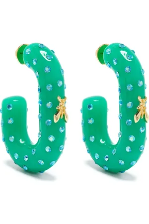 Patrizia Pepe Rhinestone hoop earrings