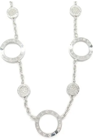 Bvlgari 2010s 18K white gold diamond necklace