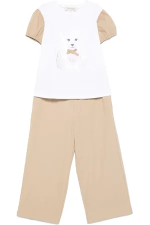 Twin-Set Teddy bear-print trousers set
