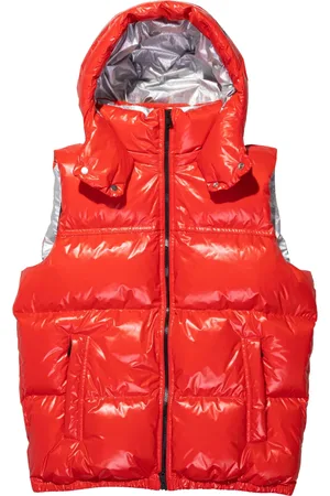 Purple Brand Logo-print hooded padded gilet