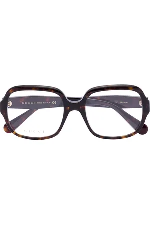 Gucci Havana square-frame glasses