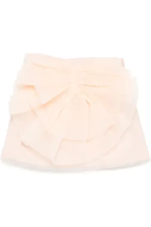 MISS GRANT Bow-embellished tulle skirt