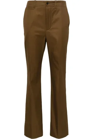 Saint Laurent Straight-leg cotton trousers