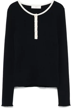 DUNST Fine-ribbed Henley top