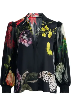ALICE+OLIVIA Ilan floral-print blouse
