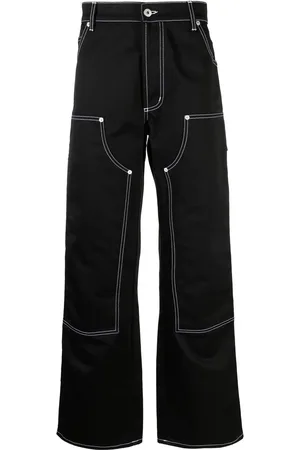 Heron Preston Contrast-stitching wide-leg trousers