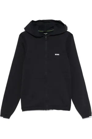 HUGO BOSS Rubberised-logo hoodie