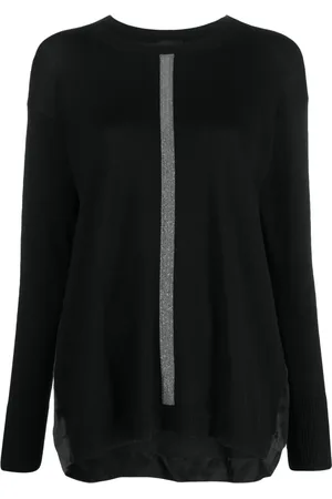 Fabiana Filippi Beaded-stripe wool-blend jumper
