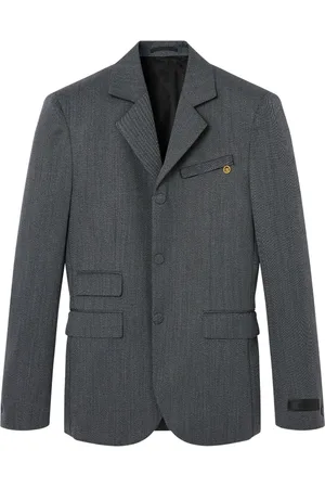 VERSACE Single-breasted wool blazer