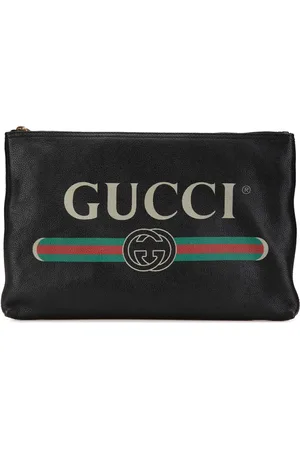 Gucci 2016-2024 Leather Logo clutch bag