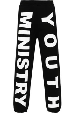 Liberal Youth Ministry Logo-print cotton track pants