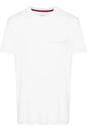 ISAIA Contrast-stitching jersey T-shirt
