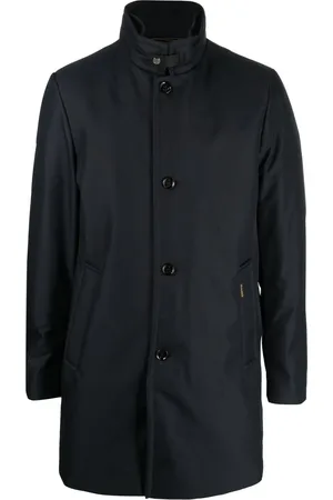 MOORER Buttoned-up high-neck coat