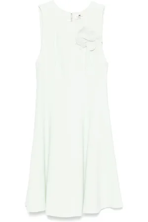 Elisabetta Franchi Floral-appliqu?? crepe mini dress