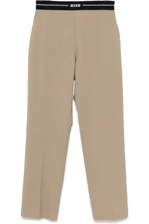 Msgm Logo-waistband trousers