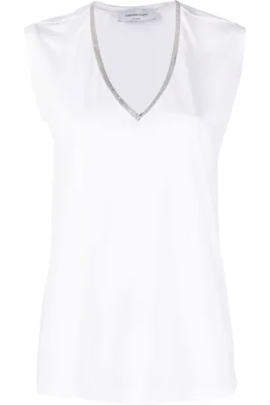 Fabiana Filippi Monili embellished V-neck tank top