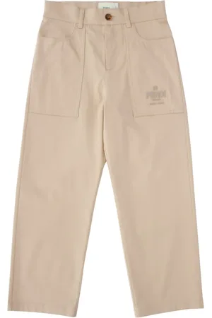 Fendi Embroidered-logo trousers