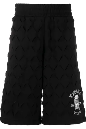 VERSACE Logo-print cotton shorts