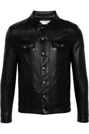 Saint Laurent Button-up leather jacket