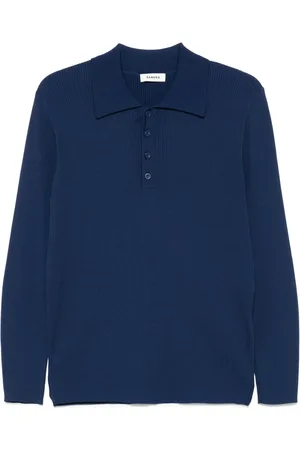 Sandro Ribbed-knit polo shirt