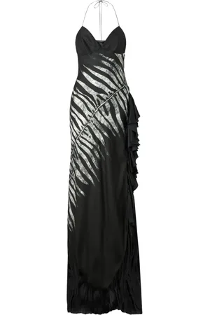 Roberto Cavalli Zebra-print maxi dress