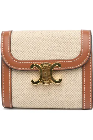 Céline 2023 Triomphe Canvas Tri-fold Wallet small wallets
