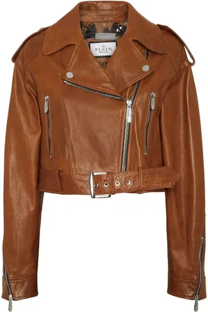 Philipp Plein Leather biker jacket