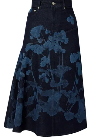 Erdem Draped midi skirt