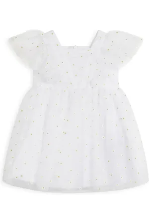 Tartine Et Chocolat Sunflower-print tulle dress