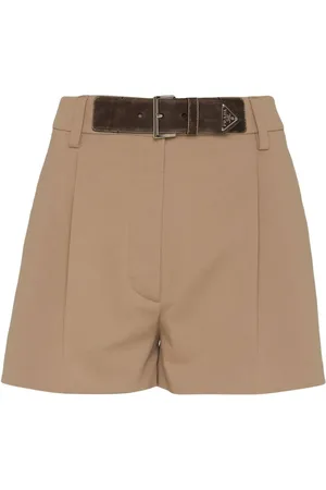 Prada Gabardine belted shorts