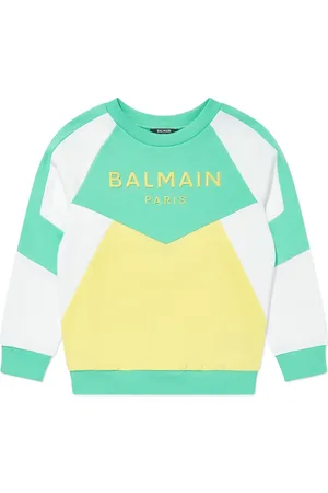 Balmain Colour-block cotton sweatshirt