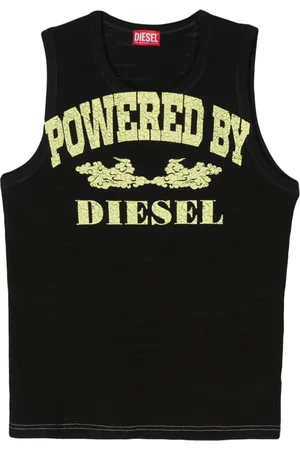 Diesel T-Hoppy-N1 flocked-logo tank top