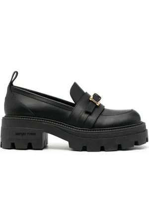 Sergio Rossi Nora buckled leather loafers