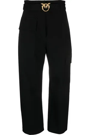 Pinko Love Birds-buckle cargo pants