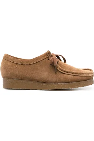 Clarks Suede lace-up Oxford shoes