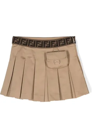Fendi FF-motif pleated skirt