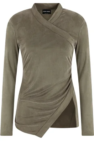 Giorgio Armani Wrap-design jersey top