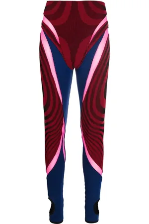 PAOLINA RUSSO Panelled ribbed leggings