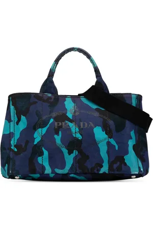 Prada 2013-2024 Canvas Camouflage Canapa Logo satchel