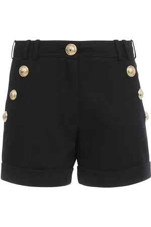 Balmain Piqu??-weave mini shorts