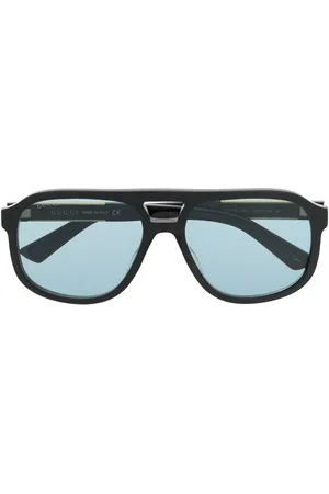 Gucci Pilot-frame logo-plaque sunglasses