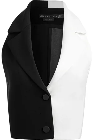ALICE+OLIVIA Meri colour-block cropped vest