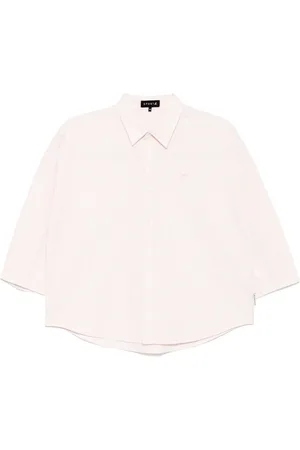 AGNÈS B. Dinosaur-patch striped shirt