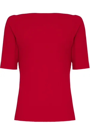 Uma Raquel Davidowicz Ribbed boat-neck top