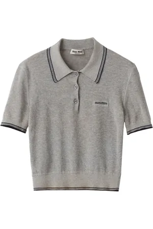Miu Miu Stripe-detail polo top