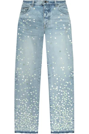 AMIRI Spot-appliqu??d straight-leg jeans