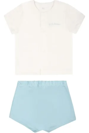Petit Bateau Organic-cotton shorts set