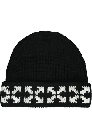 OFF-WHITE Logo-intarsia beanie