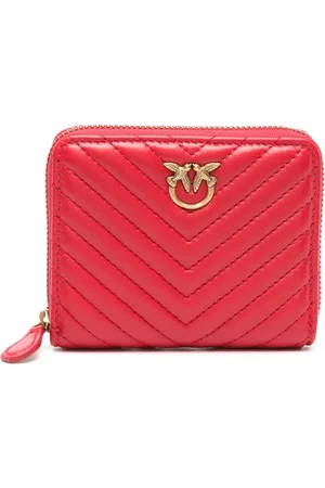 Pinko Love Birds quilted leather wallet
